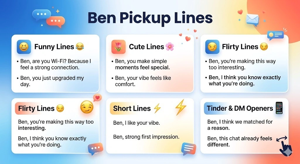 Ben Pickup Lines