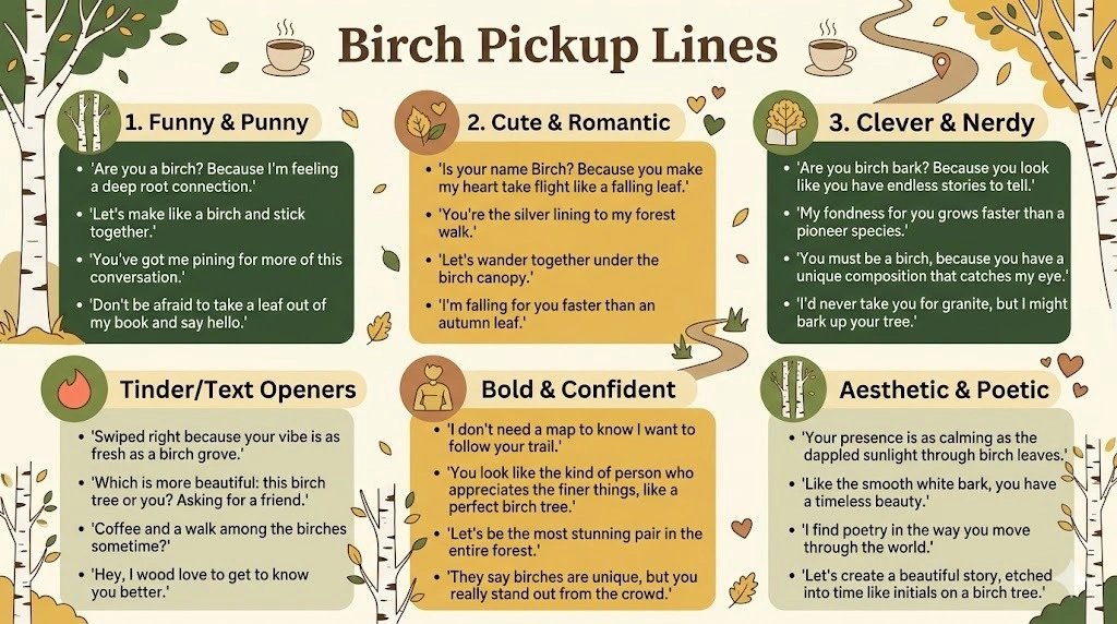 Birch Pickup Lines
