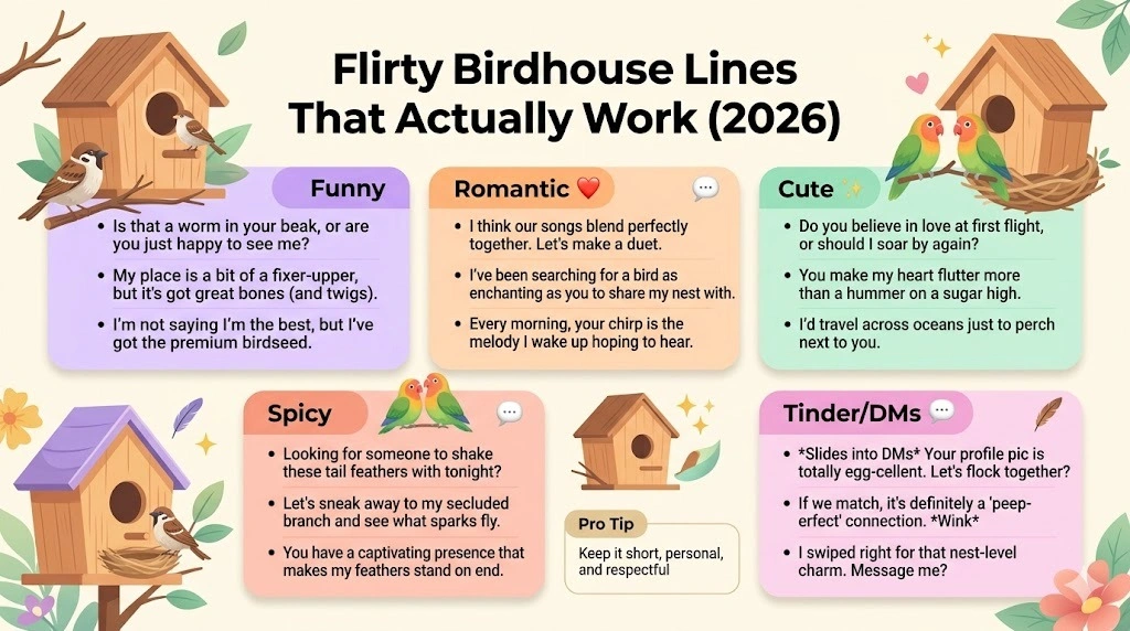Birdhouse Pickup Lines