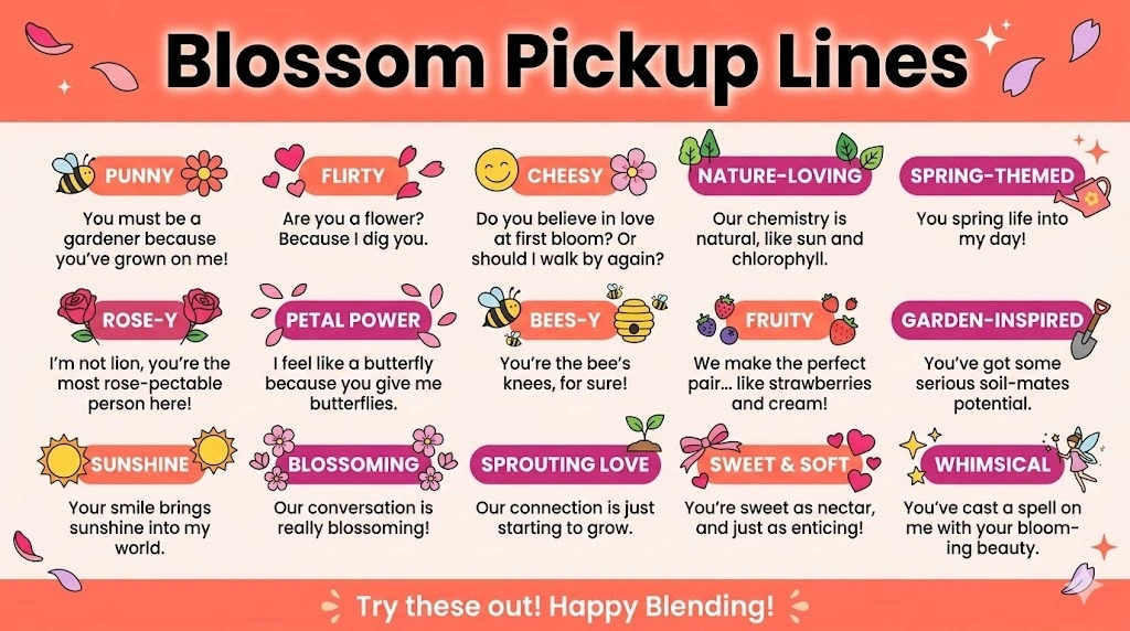 Blossom Pickup Lines