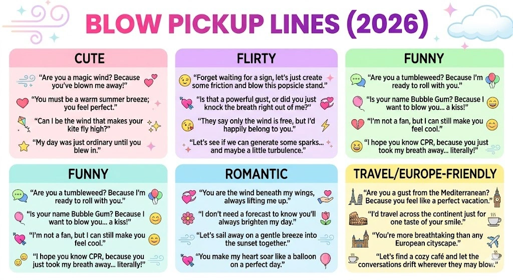 Blow Pickup Lines