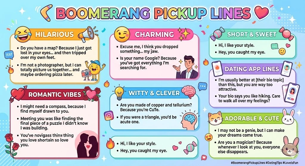 Boomerang Pickup Lines