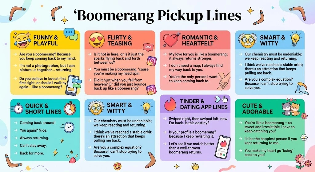 Boomerang Pickup Lines
