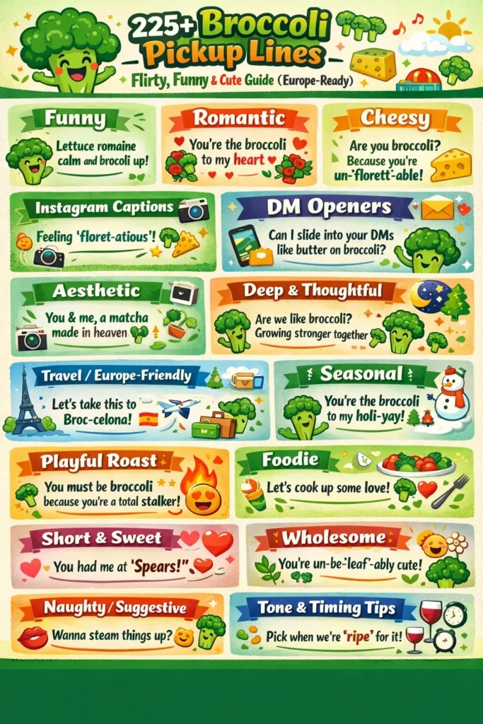 Broccoli Pickup Lines