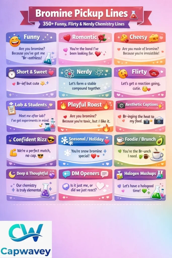 Bromine Pickup Lines