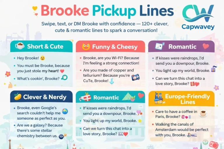 Brooke Pickup Lines