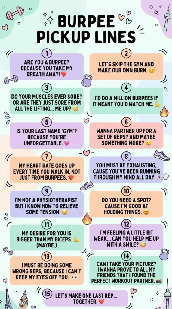 Burpee Pickup Lines