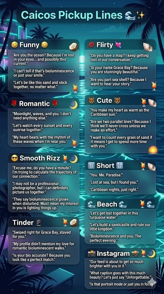 Caicos Pickup Lines