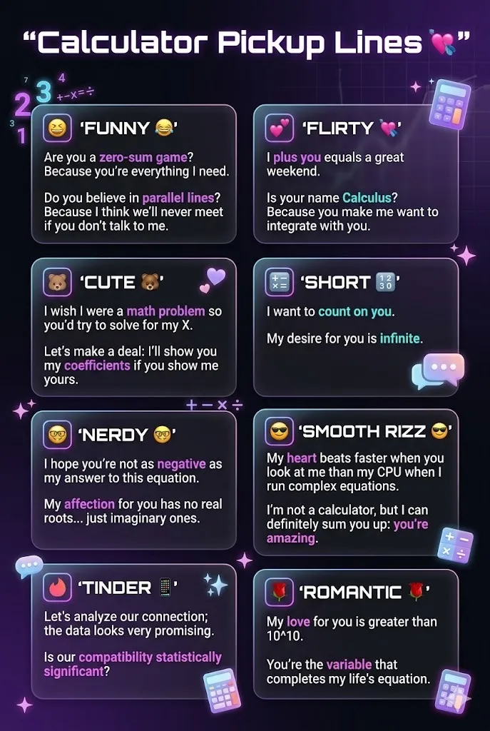 Calculator Pickup Lines