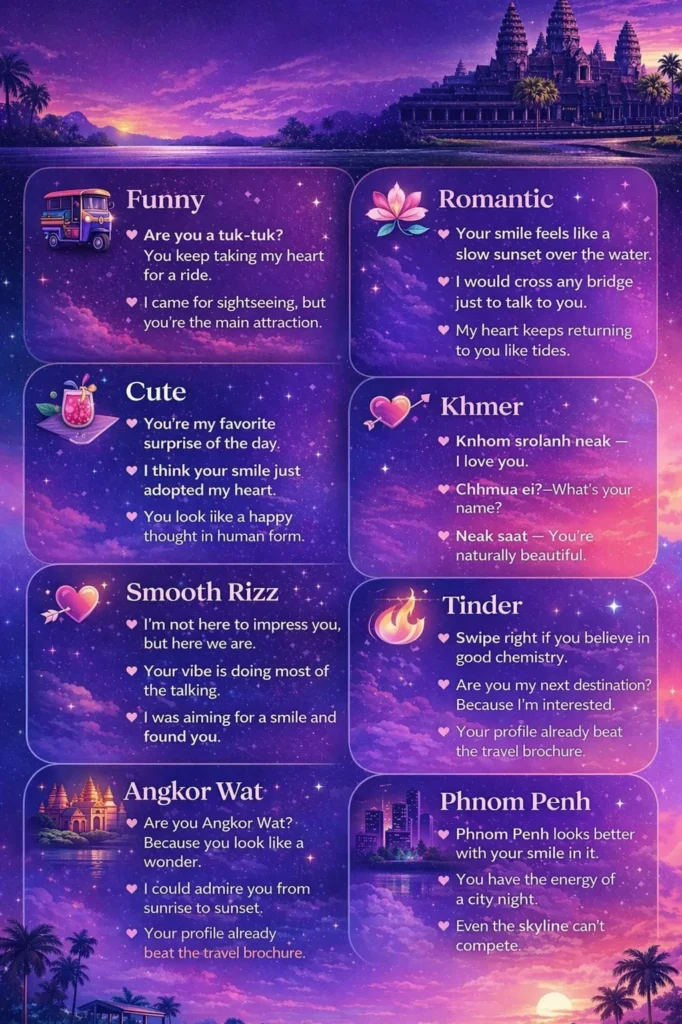 Cambodia Pickup Lines