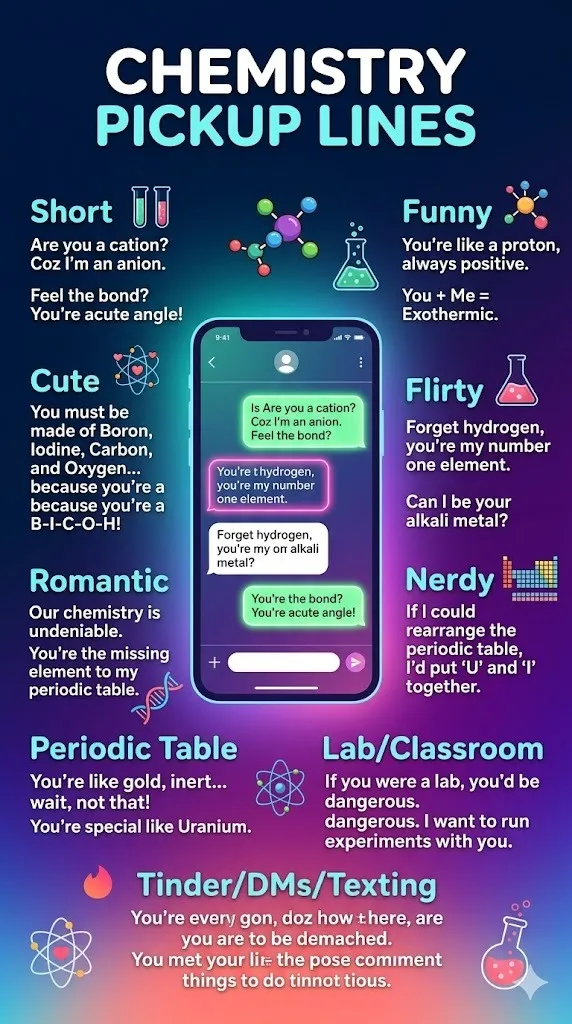 Chemistry Pickup Lines