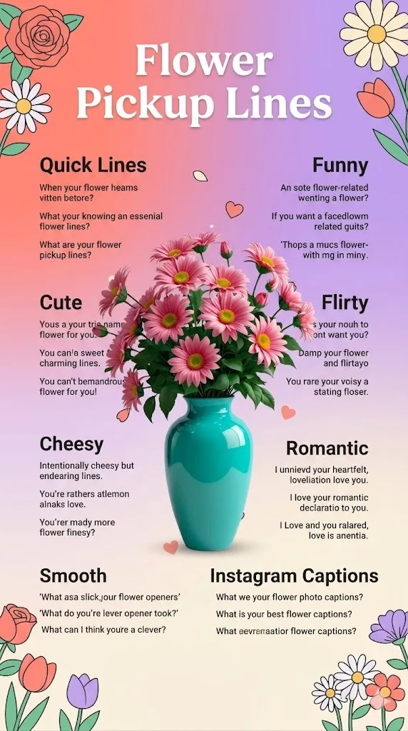 Flower Pickup Lines