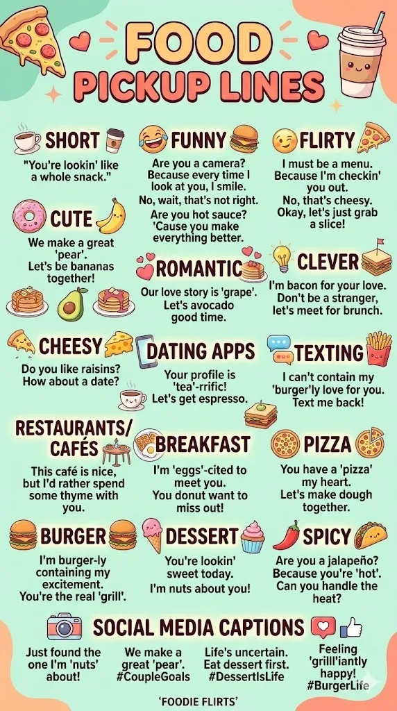 Food Pickup Lines