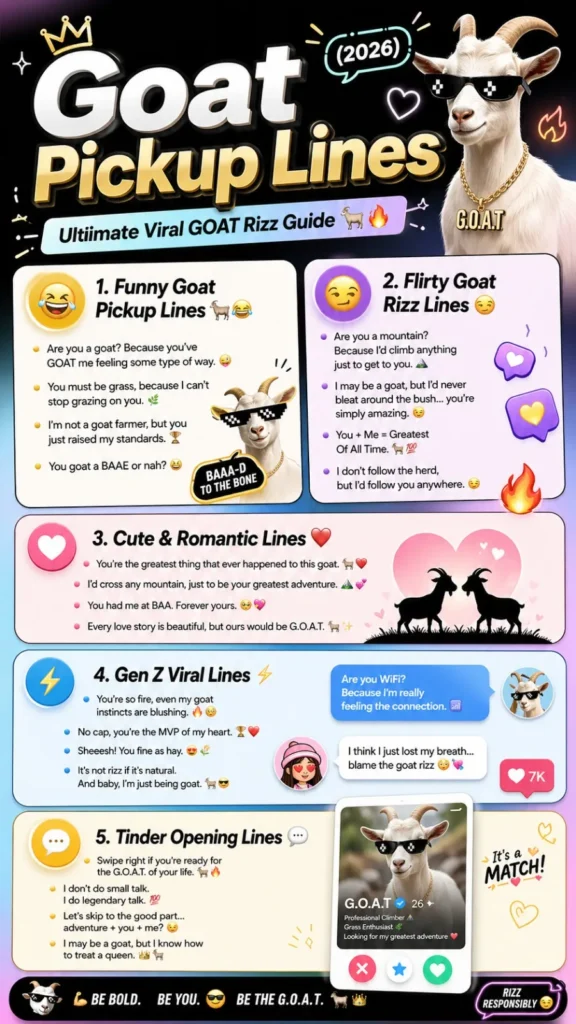 Goat Pickup Lines