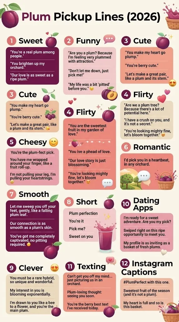 Plum Pickup Lines