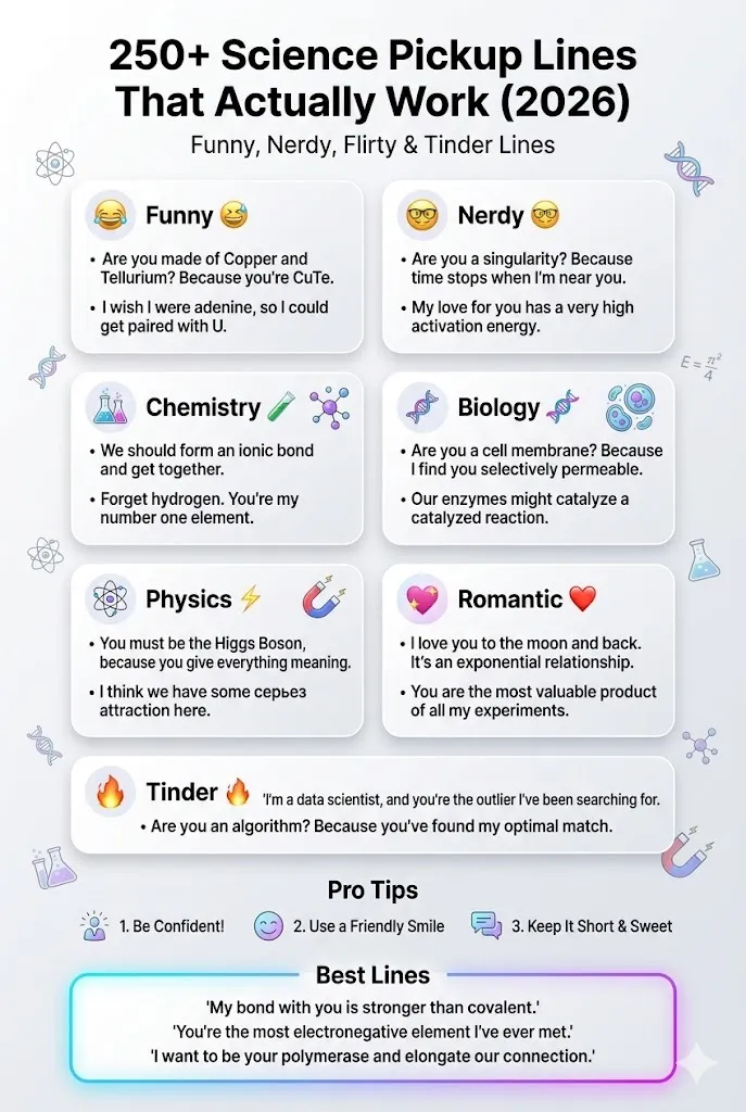 Science Pickup Lines