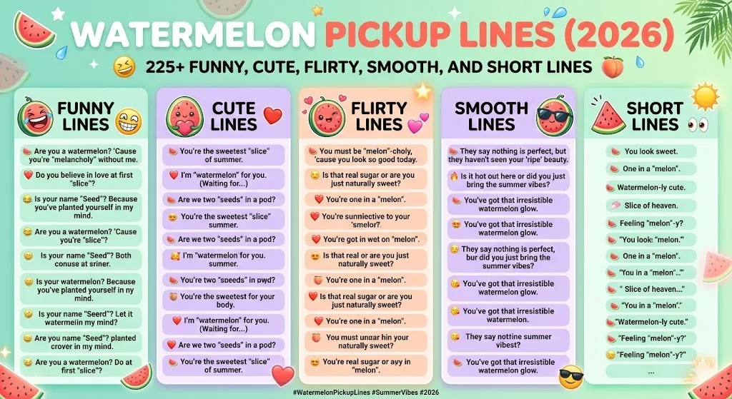 Watermelon Pickup Lines
