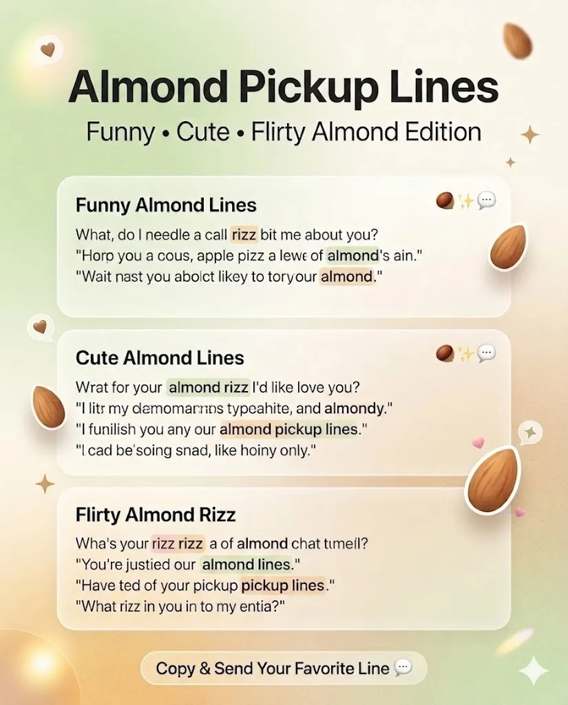 Almond Pickup Lines