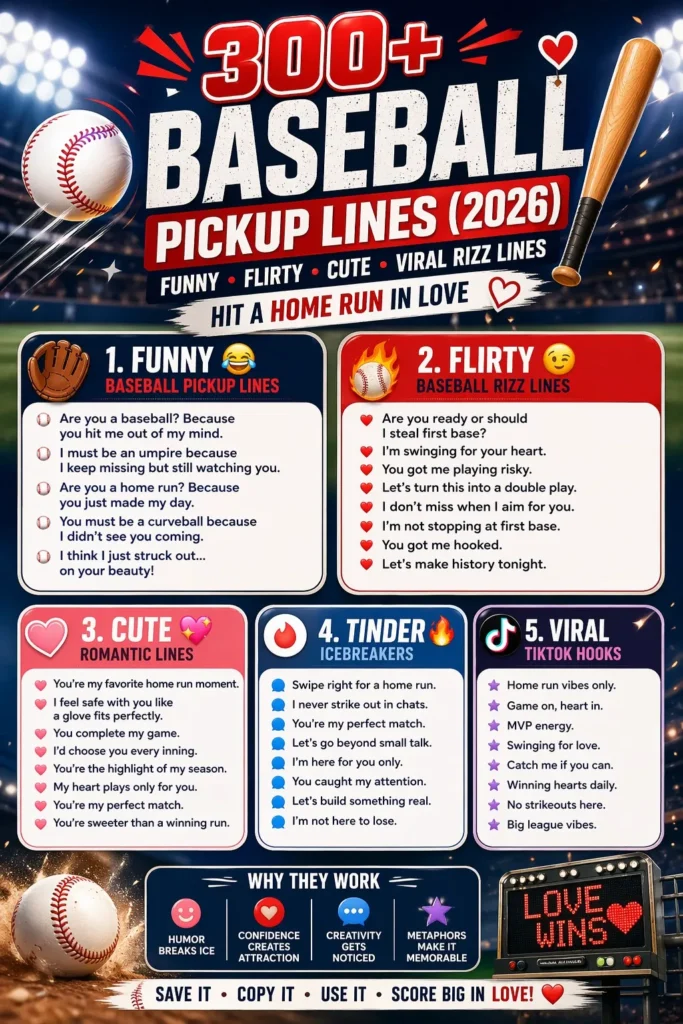 Baseball Pickup Lines