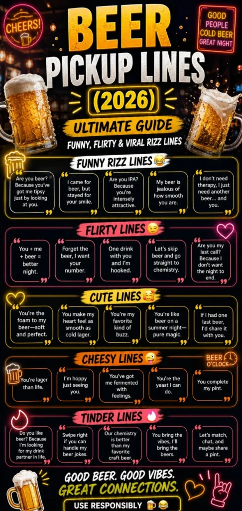 Beer Pickup Lines