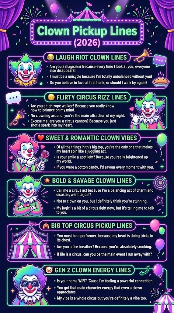 Clown Pickup Lines