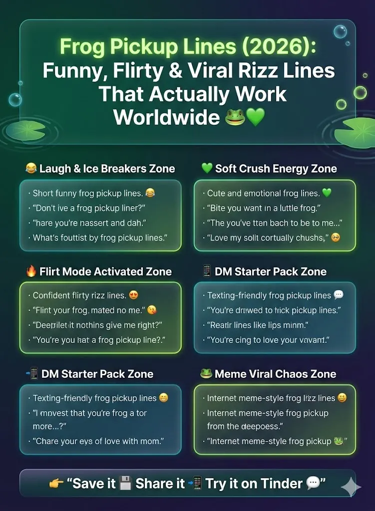 Frog Pickup Lines