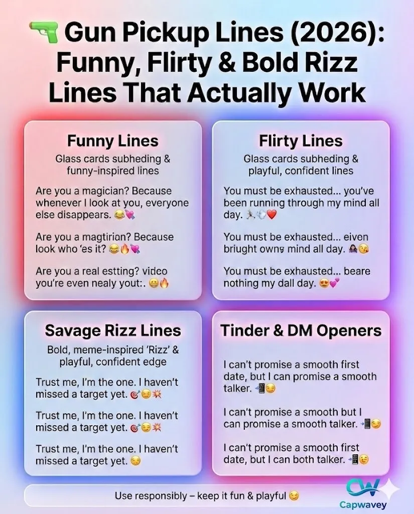 Gun Pickup Lines