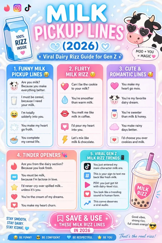 Milk Pickup Lines