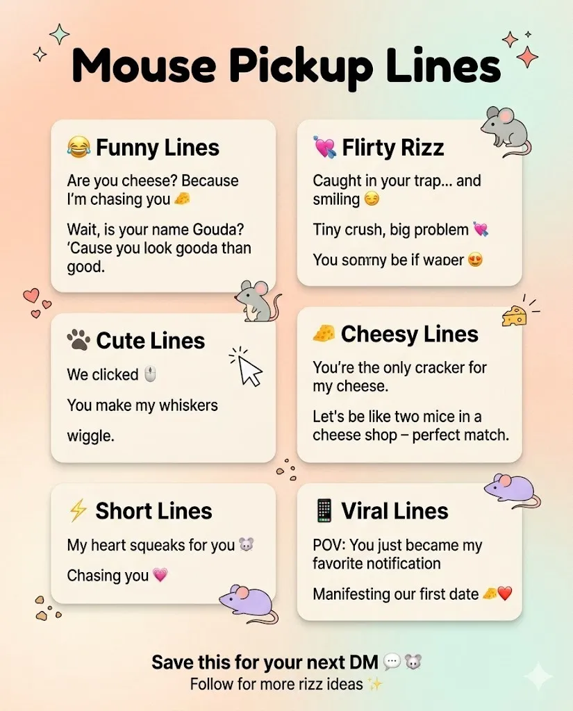 Mouse Pickup Lines