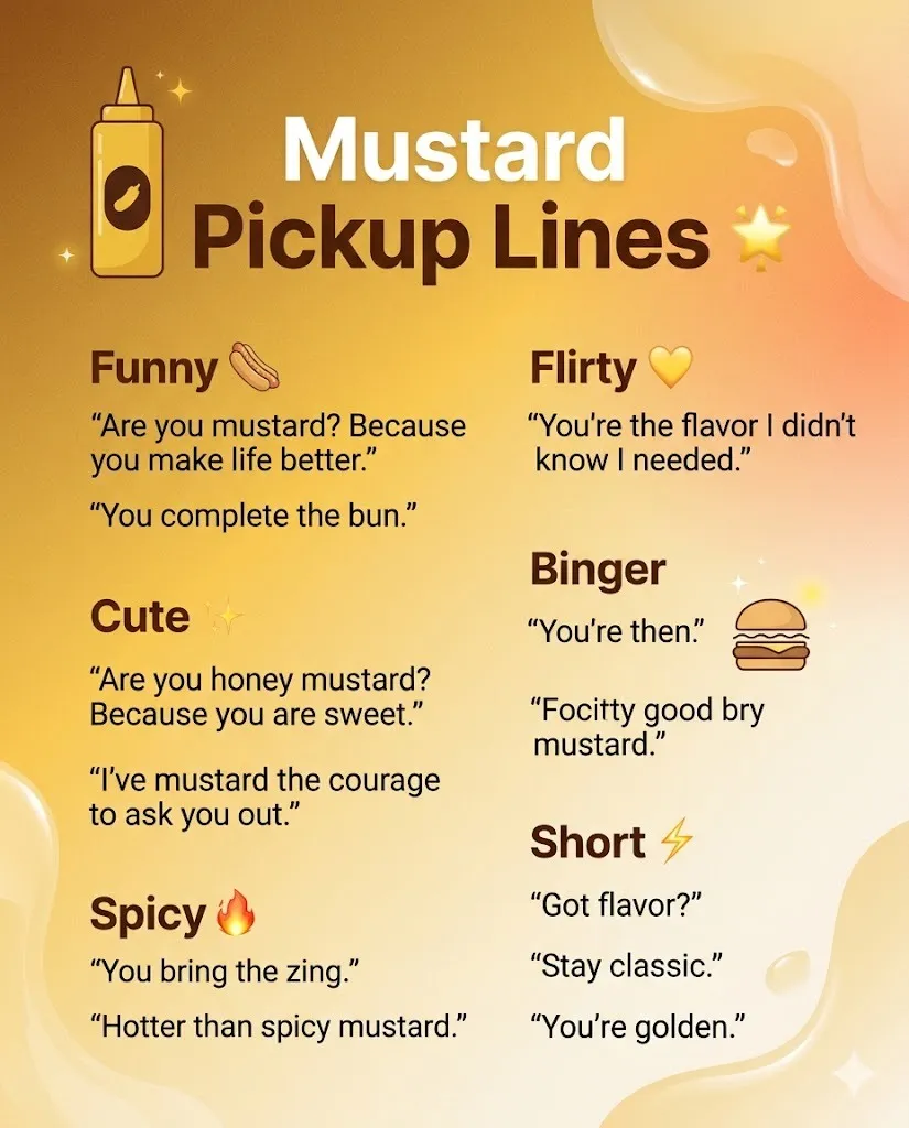 Mustard Pickup Lines