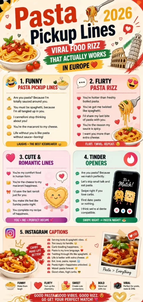 Pasta Pickup Lines