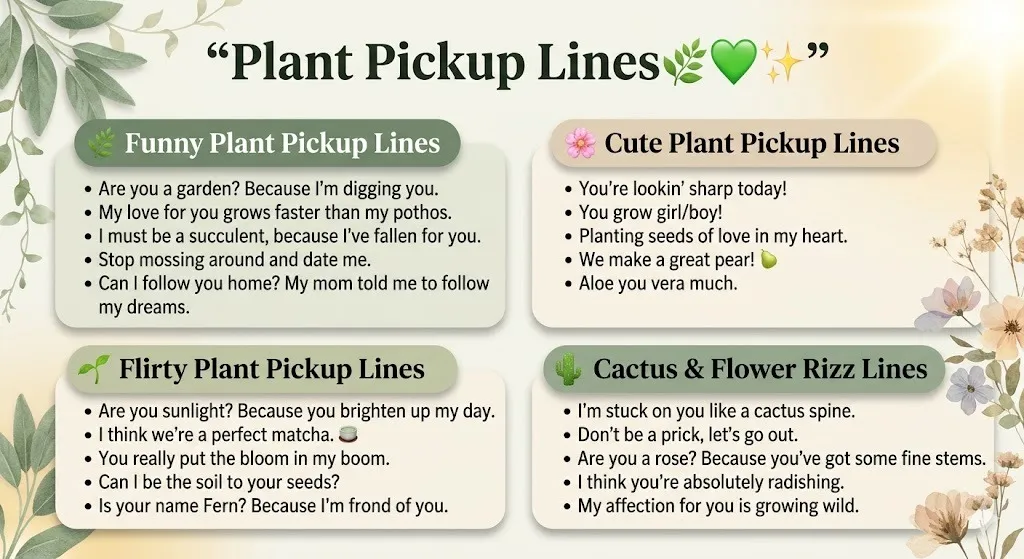 Plant Pickup Lines