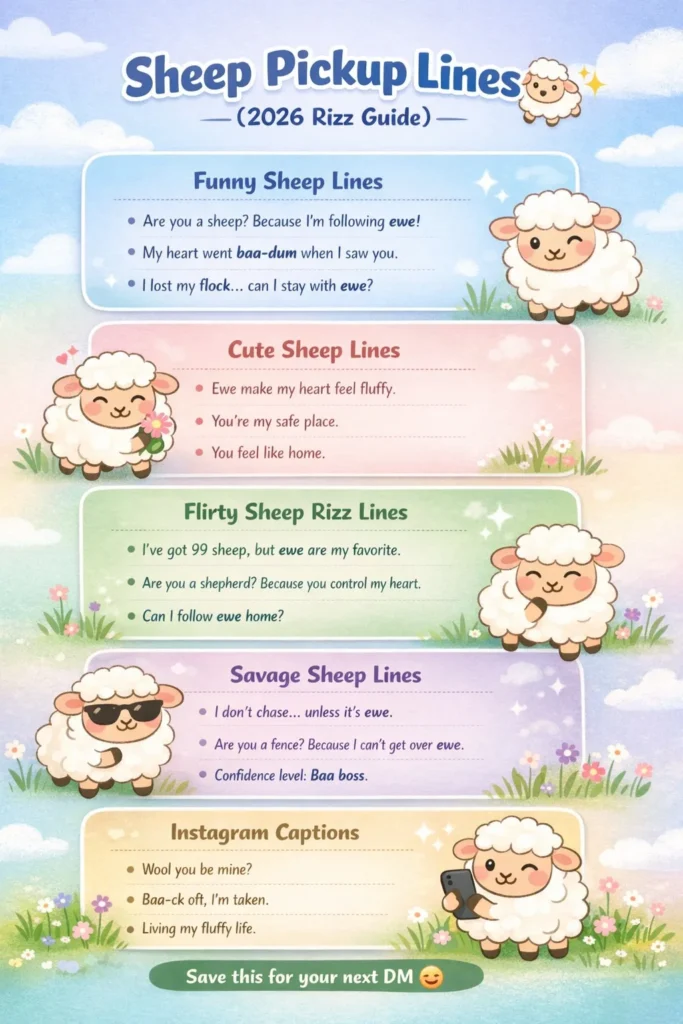 Sheep Pickup Lines