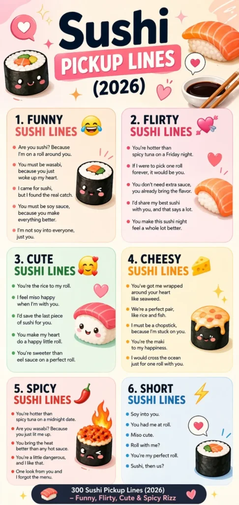 Sushi Pickup Lines