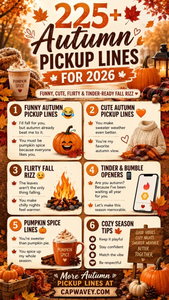 Autumn Pickup Lines