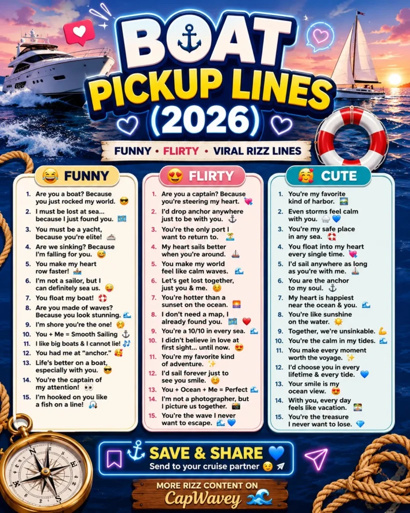 Boat Pickup Lines