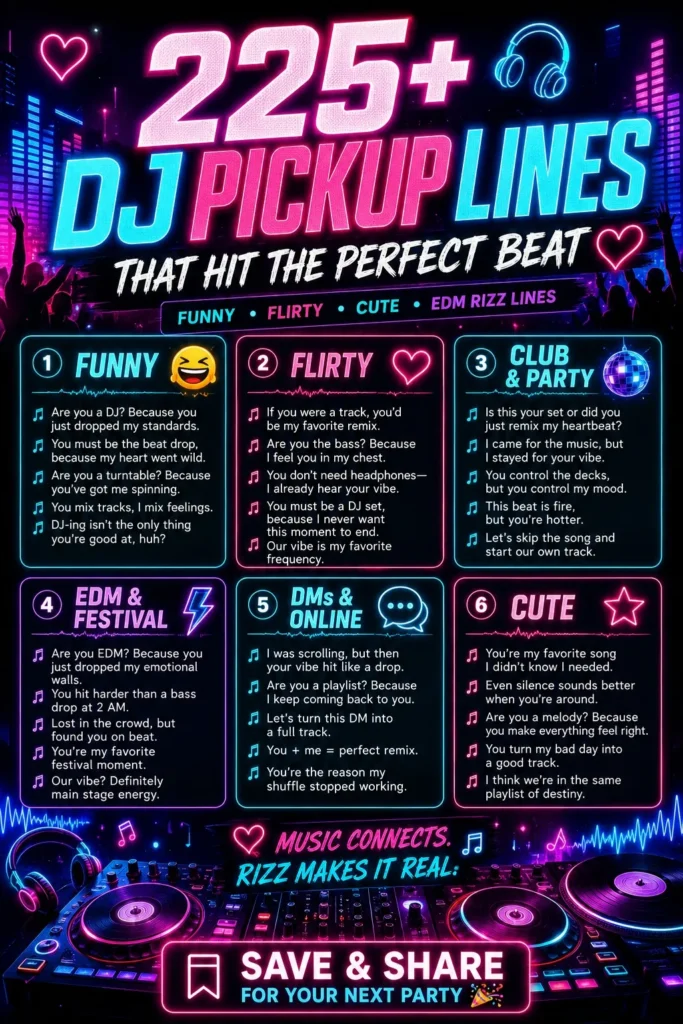 DJ Pickup Lines