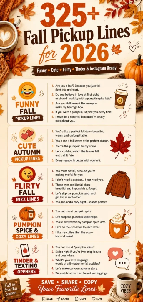 Fall Pickup Lines