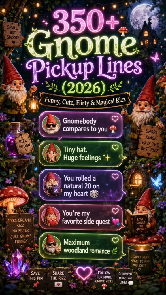 Gnome Pickup Lines