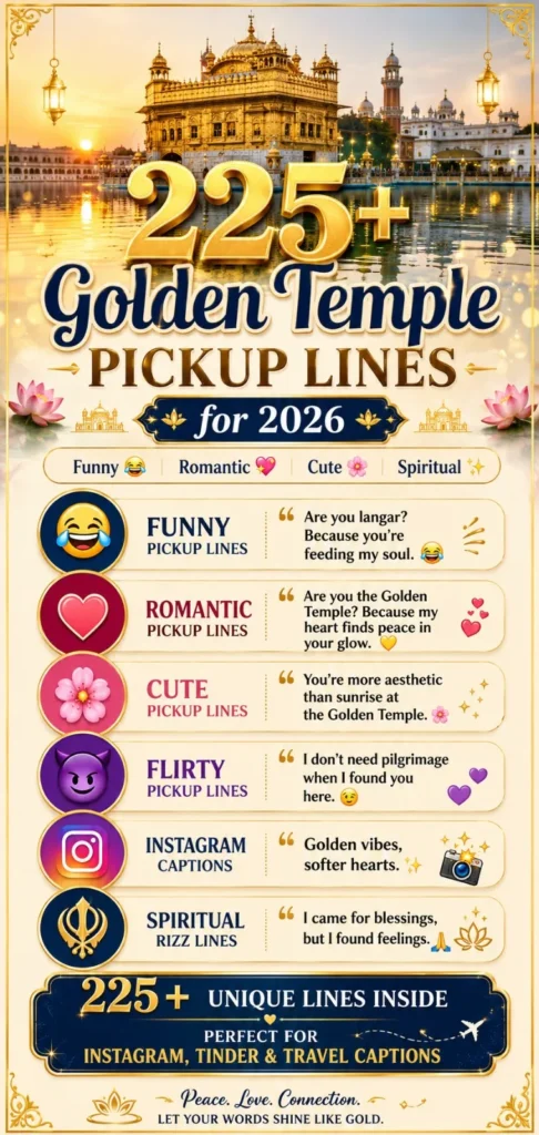 Golden Temple Pickup Lines