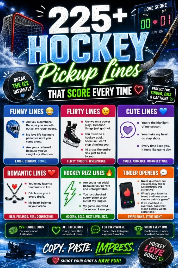 Hockey Pickup Lines