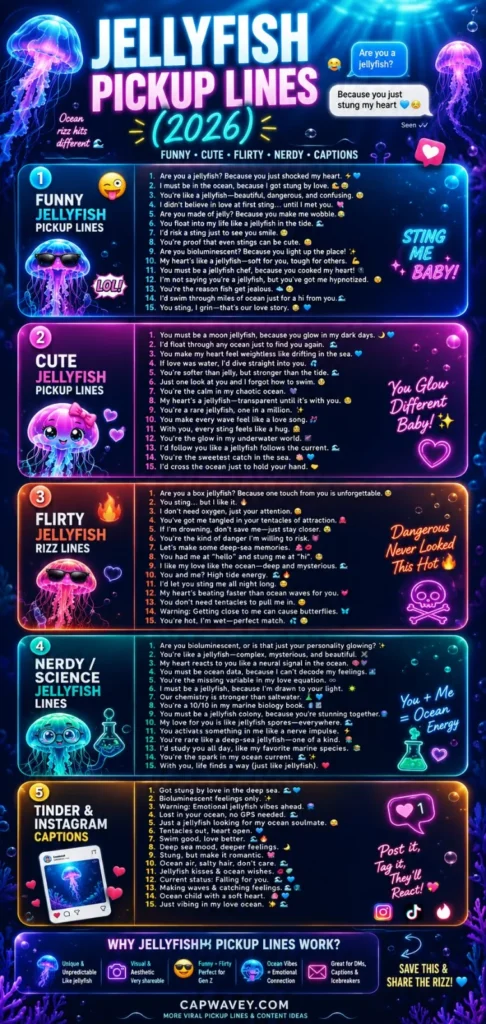 Jellyfish Pickup Lines