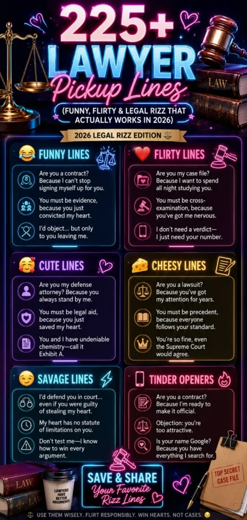 Lawyer Pickup Lines