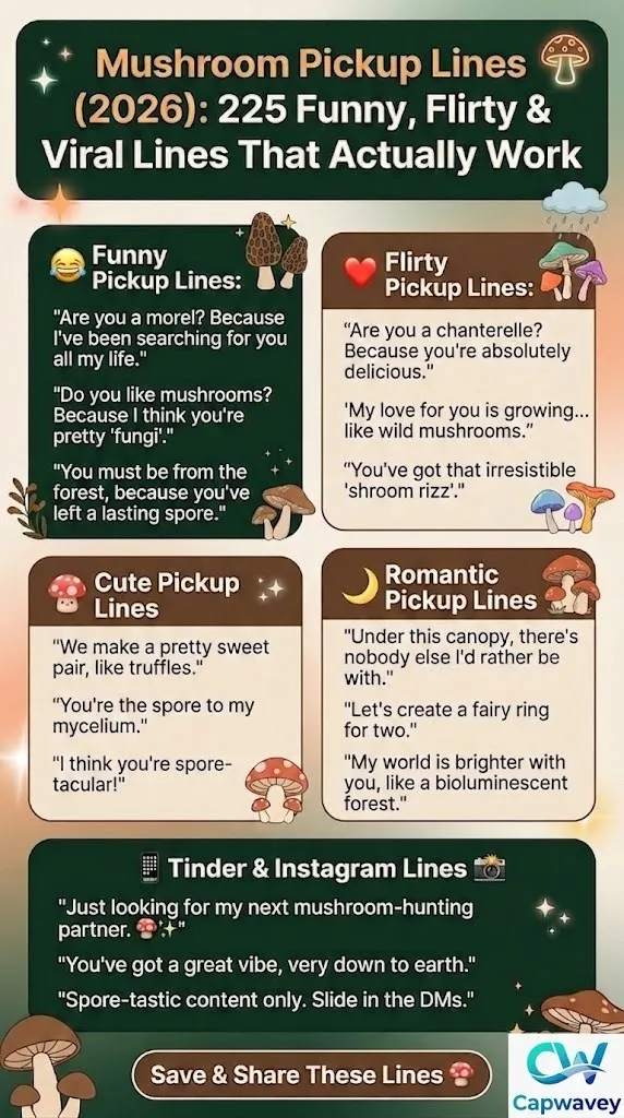 Mushroom Pickup Lines