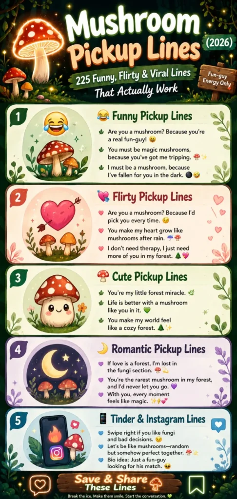 Mushroom Pickup Lines