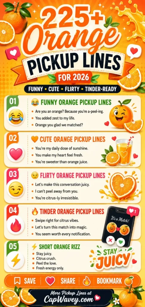 Orange Pickup Lines