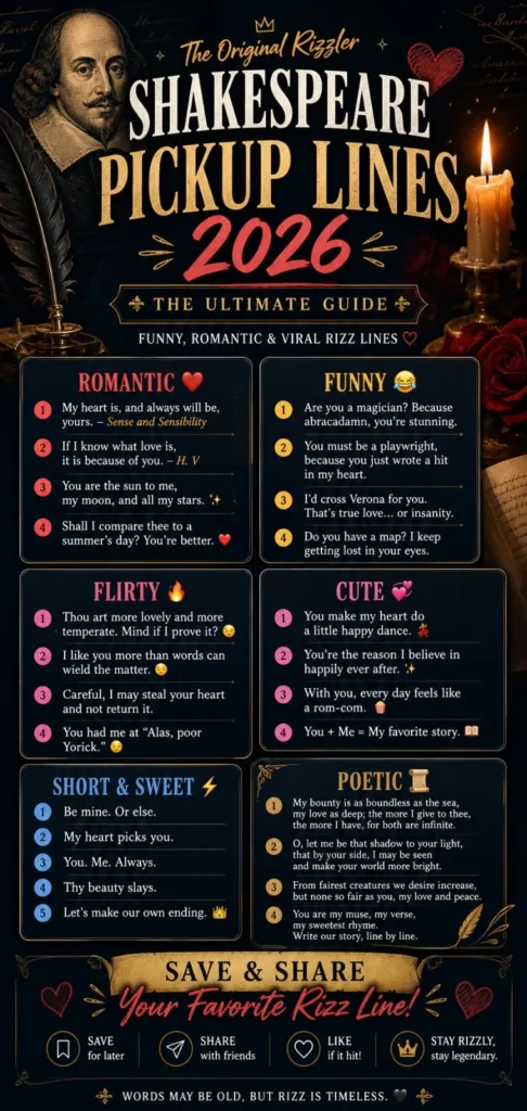 Shakespeare Pickup Lines
