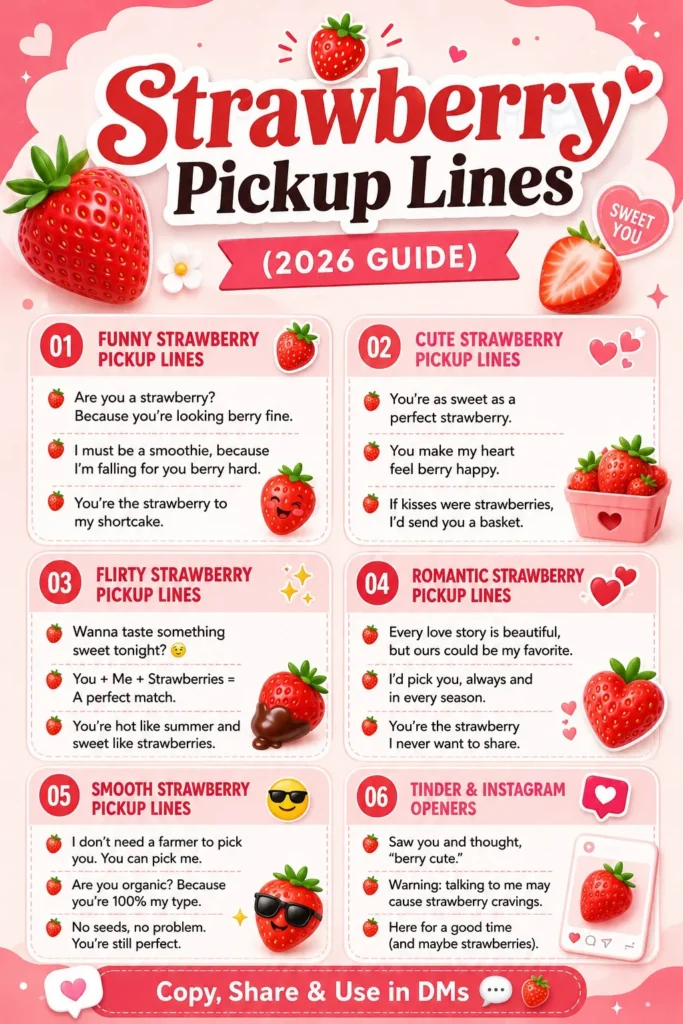 Strawberry Pickup Lines