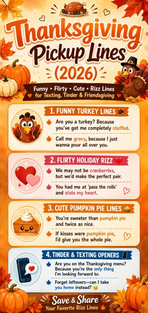 Thanksgiving Pickup Lines