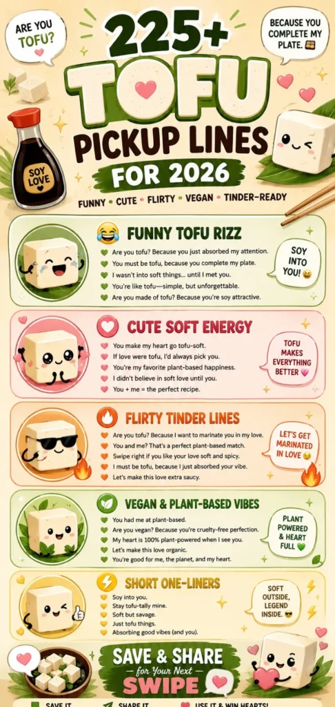 Tofu Pickup Lines